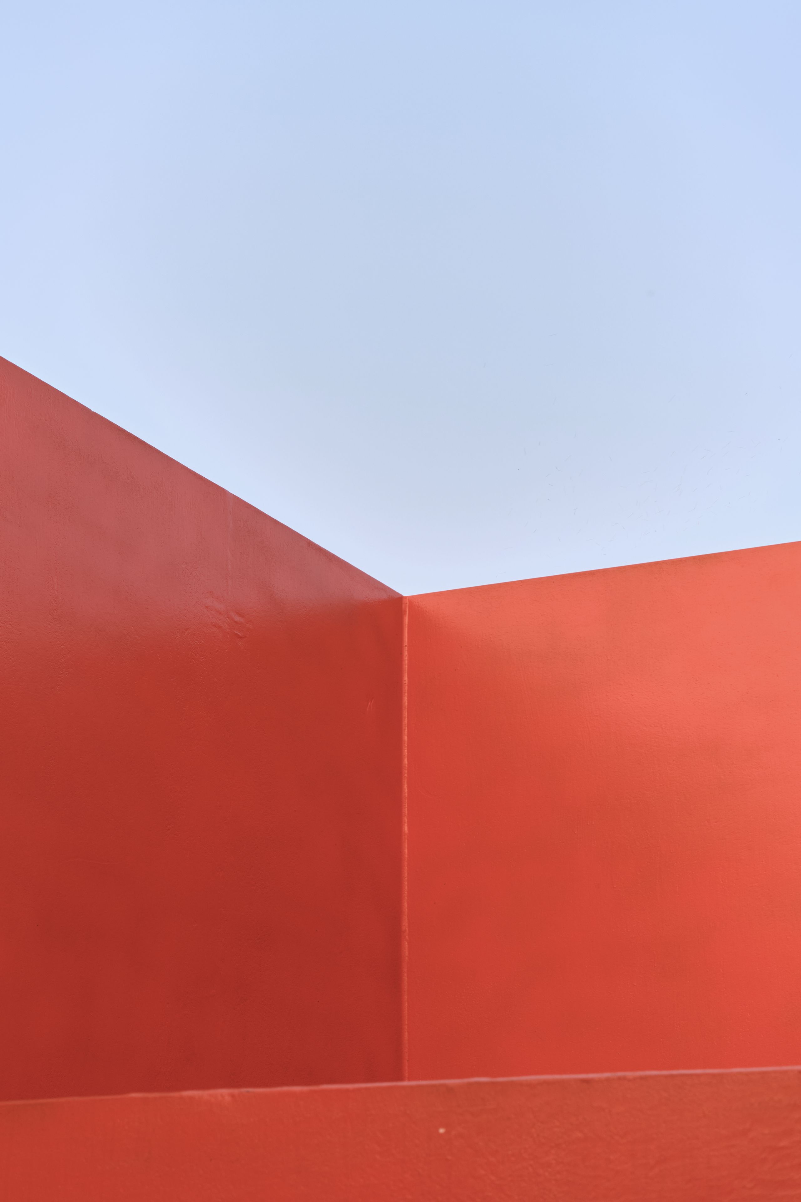 Iron wall in red